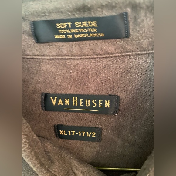 Brown soft suede button down shirt - Picture 4 of 5